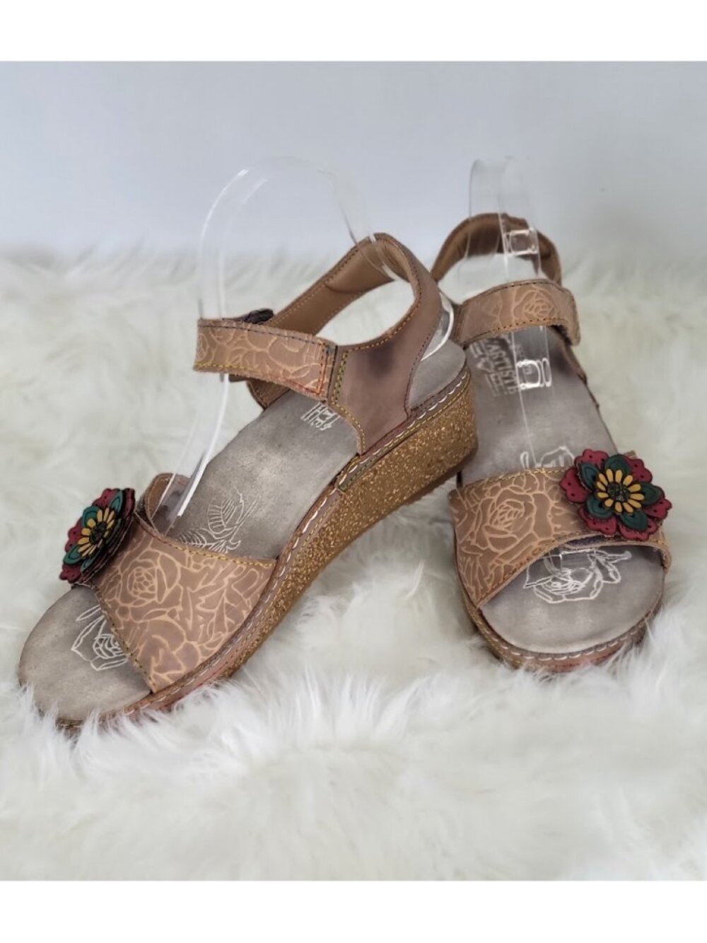 L'artiste‎ By Spring Step Cuteness Tan Sandals Women's 9-9.5 /EU 40